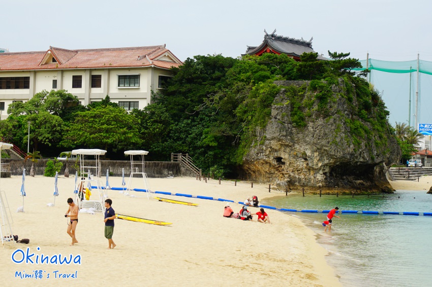 【沖繩景點】波上宮＆波之上海灘：參拜山崖上的神宮，最靠近國際通的玩水沙灘