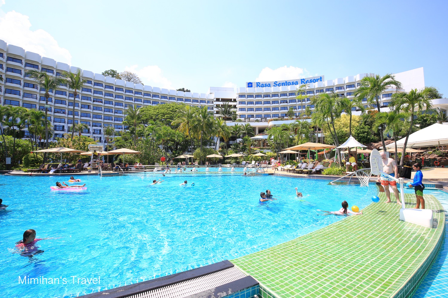 【新加坡】香格里拉聖淘沙度假酒店(附接駁車)：推薦新加坡親子飯店！泳池沙灘滑水道