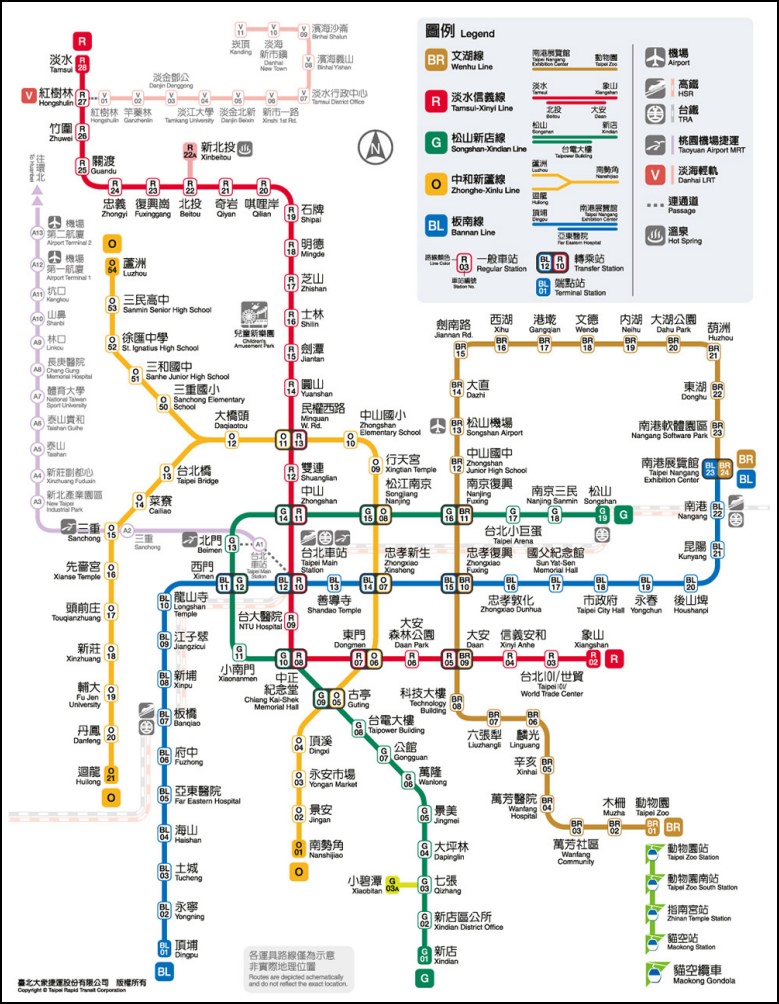 台北捷運景點地圖